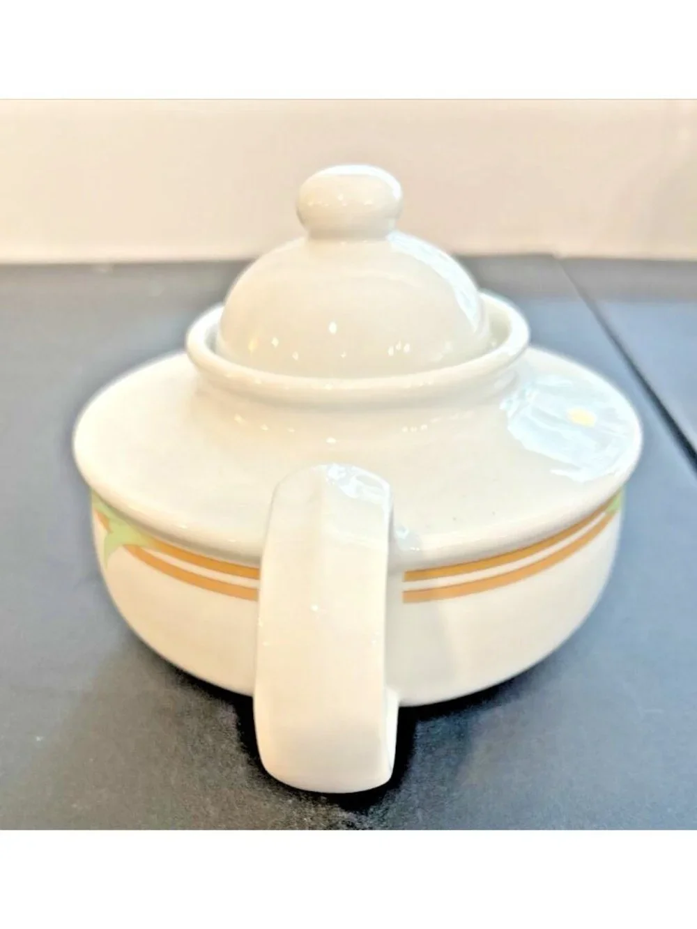 Vintage The Toscany Collection Porcelain Teapot-Made In Japan Orange Pink Green